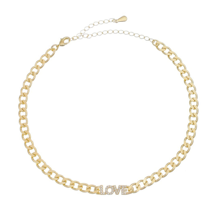 Choker Zircônias Folheada a Ouro 18k Kel Love