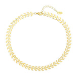 Tornozeleira Piuka Kylie Folhinhas Folheada a Ouro 18k