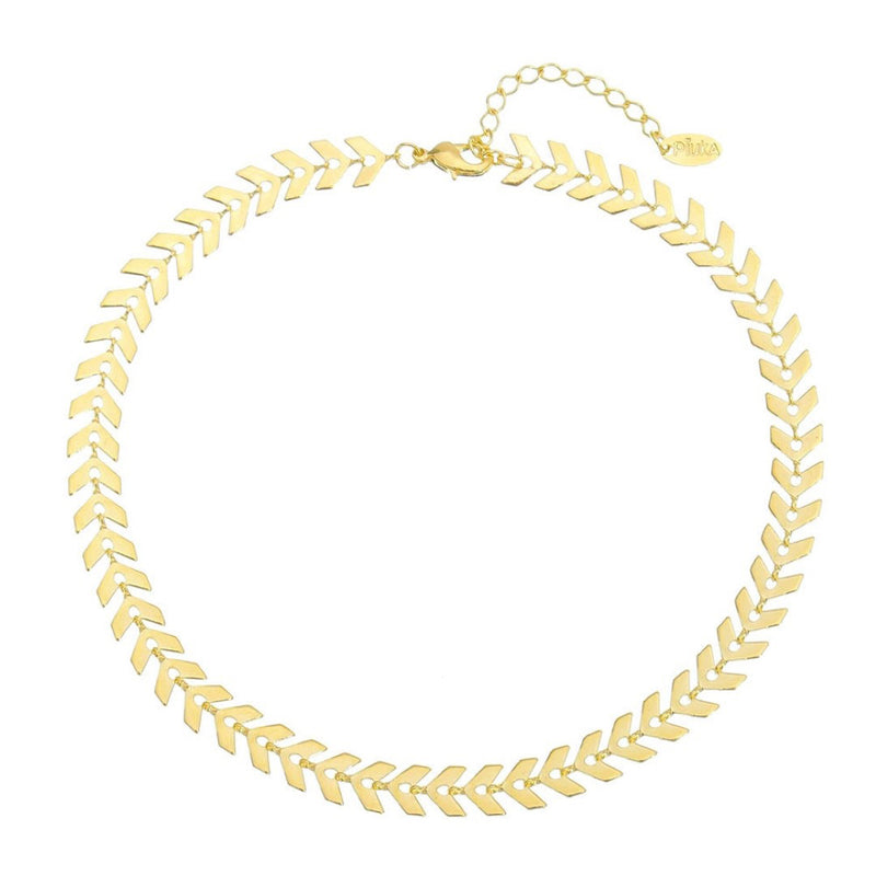 Tornozeleira Piuka Kylie Folhinhas Folheada a Ouro 18k