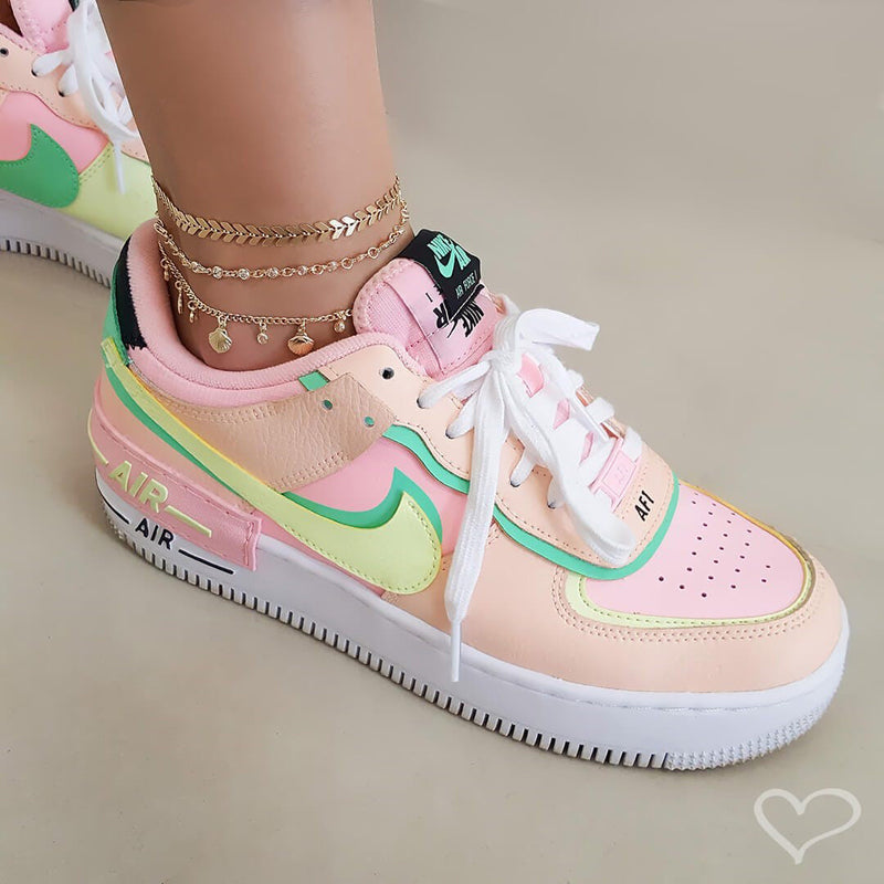 Tornozeleira Piuka Kylie Folhinhas Folheada a Ouro 18k