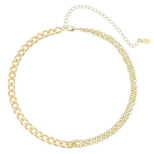 Choker Elos Português Folheado a Ouro 18k Dakota