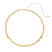 Choker Elos Dua Folheada a Ouro 18k Mônica