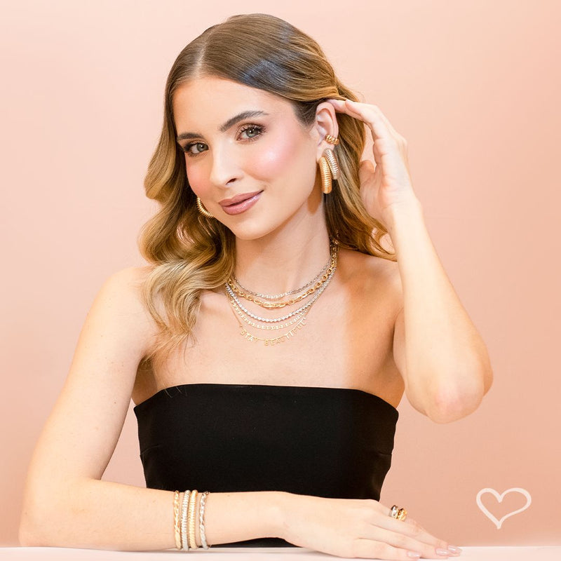 Choker Elos Dua Folheada a Ouro 18k Mônica