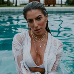 Choker Piuka Flora Corações e Gotas Folheada a Ouro 18k