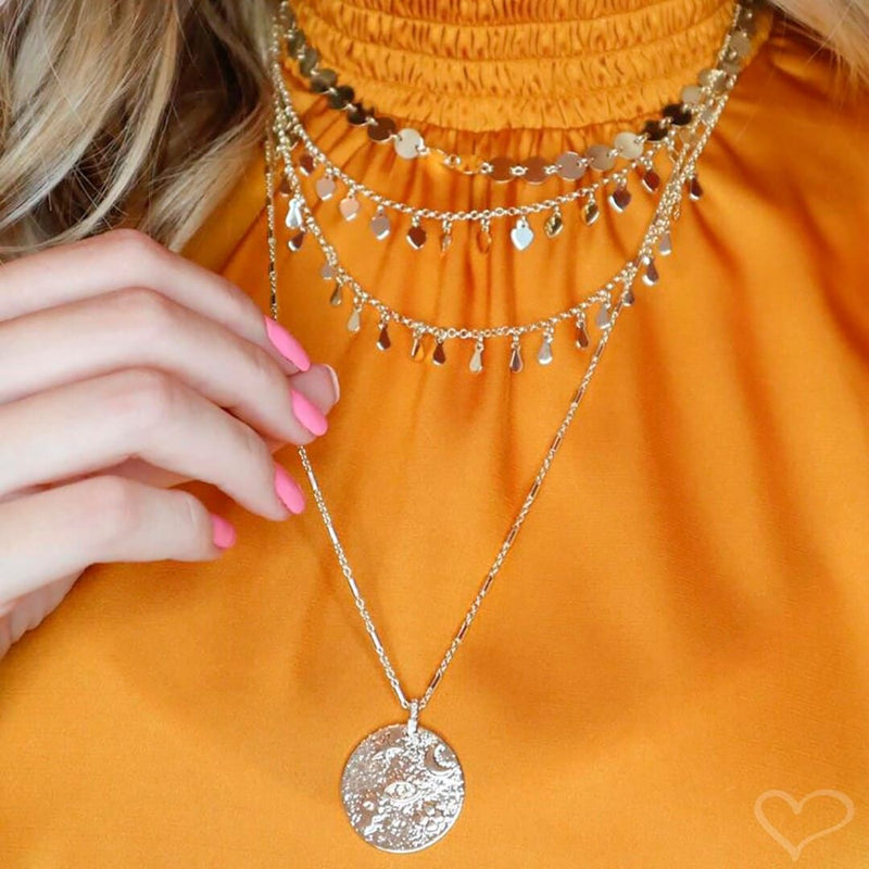 Choker Piuka Flora Corações e Gotas Folheada a Ouro 18k