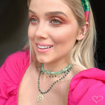 Brinco Argolinha Filipa Mão de Fatima Zircônias Folheado a Ouro 18k