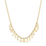 Choker Piuka Rachel Amuletos Folheada a Ouro 18k