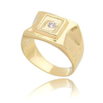 Anel Piuka Naiane Quadrado Zircônia Folheado a Ouro 18k