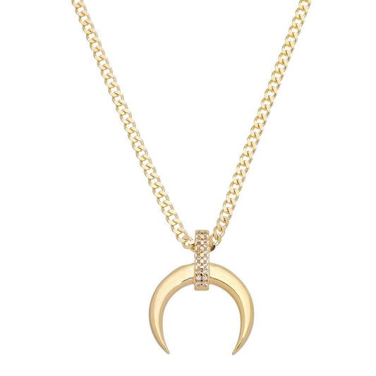 Colar Feminino Mika Chifre Italiano Folheado a Ouro 18k