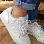 Tornozeleira Piuka 3 Voltas Malu Zirconia Folheada a Ouro 18k