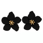 Brinco de Flor Jasmim Preto