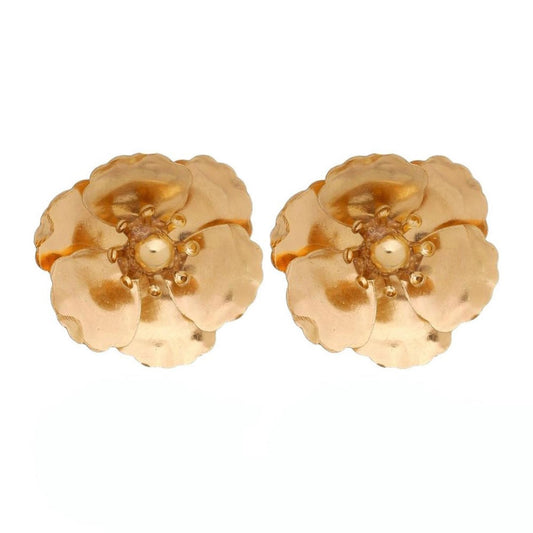 Brinco de Flor Petúnia Dourado