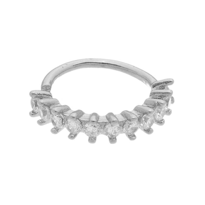 Piercing de Furo Piuka Argola P Leonora  Zircônia Prata