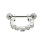 Piercing de Furo Piuka Argola P Loiuse 8mm Zircônia Prata