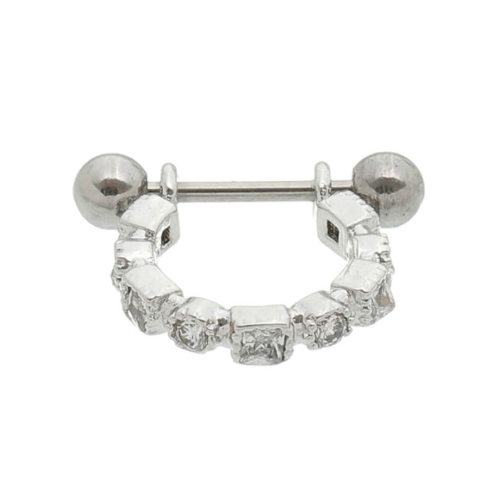 Piercing de Furo Piuka Argola P Loiuse 8mm Zircônia Prata