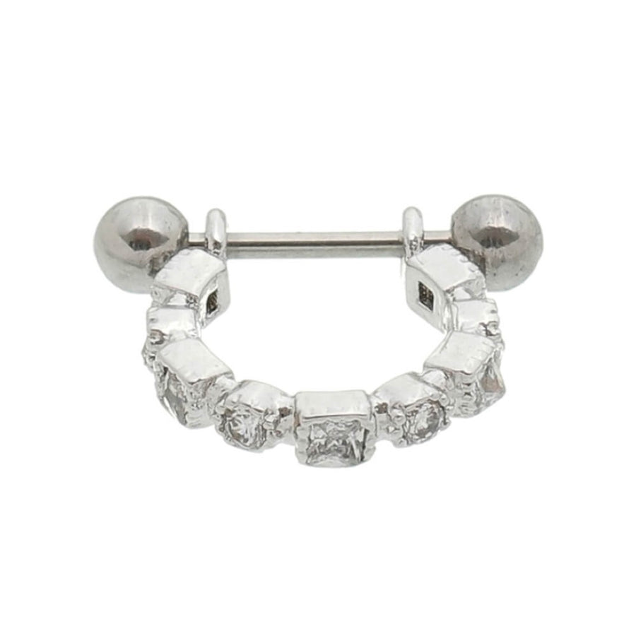 Piercing de Furo Piuka Argola P Loiuse 8mm Zircônia Prata