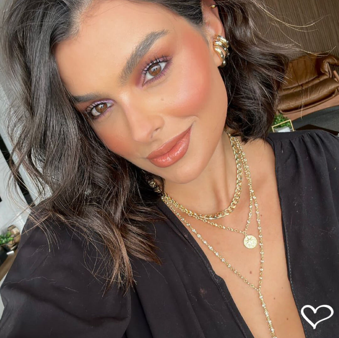 Choker Piuka Raiza Elos Grumet Folheada a Ouro 18k