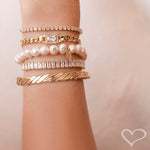 Pulseira Ajustável Folheada a Ouro 18k Riviera Chiara Zircônia Pequena Cristal