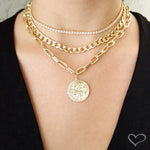 Choker Riviera Zircônias Pequena Cristal Folheada a Ouro 18k Chiara