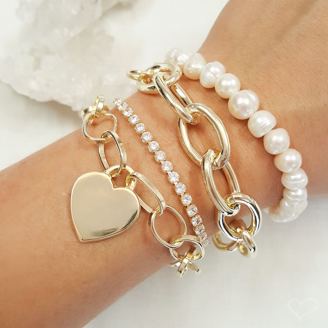 Pulseira Feminina Amarílis Pérolas de Água Doce