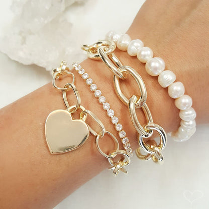 Pulseira Feminina Amarílis Pérolas de Água Doce