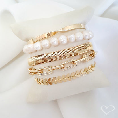 Pulseira Feminina Amarílis Pérolas de Água Doce