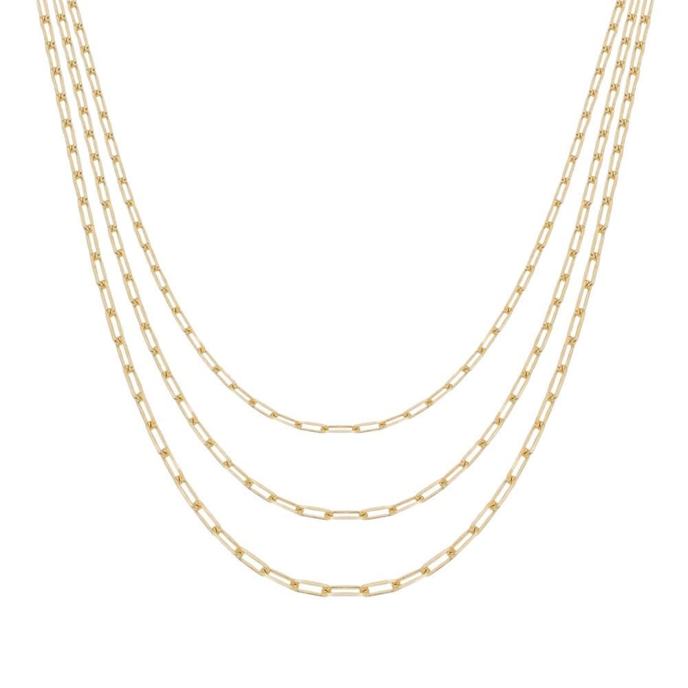 Choker Piuka Cindy 3 Voltas Folheada a Ouro 18k