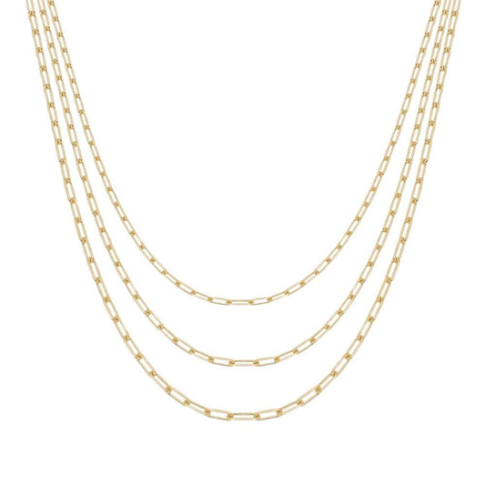 Choker Piuka Cindy 3 Voltas Folheada a Ouro 18k