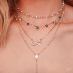 Colar Terço Maria Mini Perólas Folheado a Ouro 18k