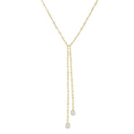 Colar Gravatinha Shine Zircônias Folheado a Ouro 18k