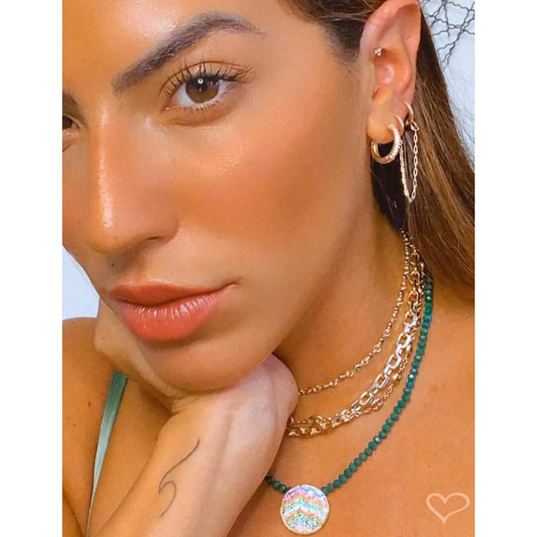 Brinco Ear Line Lizi Elos Folheado a Ouro 18k