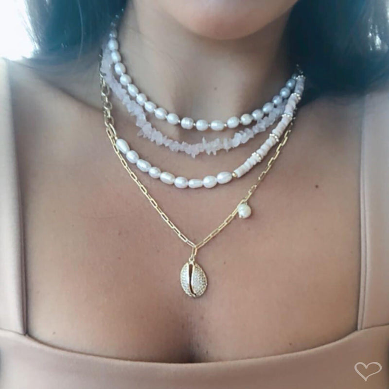 Choker Piuka Lanis Pérolas de Água Doce