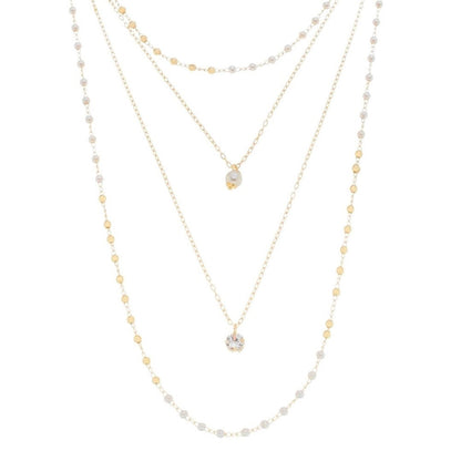 Mix de Colares Lala Pérolas Zircônias Folheado a Ouro 18k