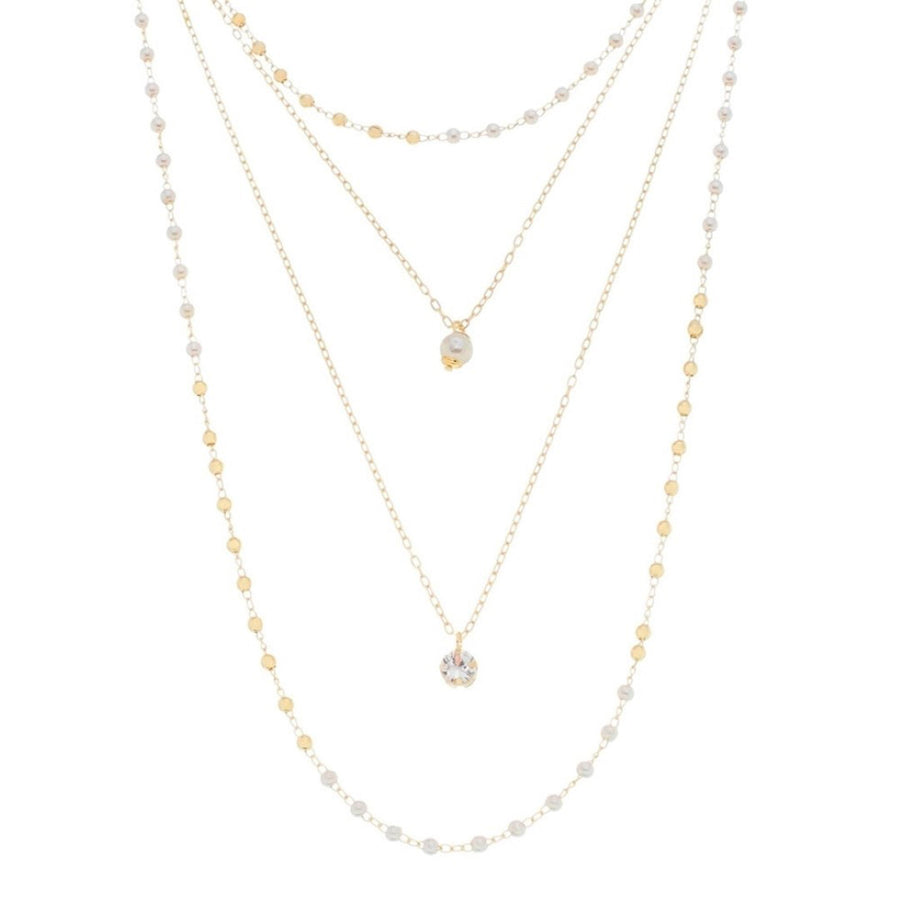 Mix de Colares Lala Pérolas Zircônias Folheado a Ouro 18k