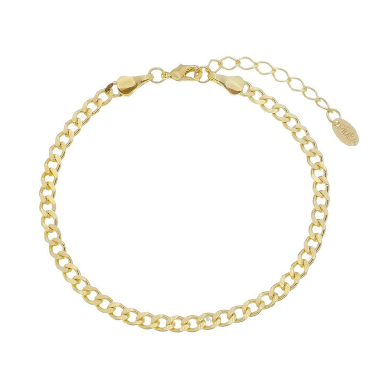 Pulseira Folheada a Ouro 18k Elos Groumet Lili