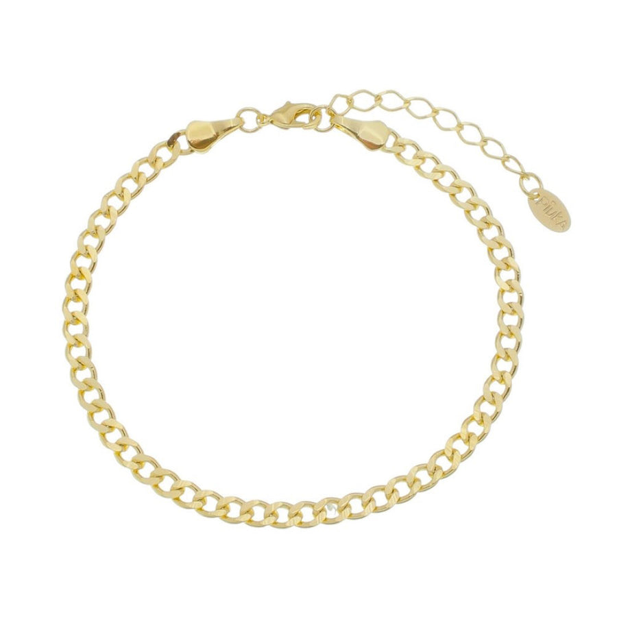 Pulseira Folheada a Ouro 18k Elos Groumet Lili