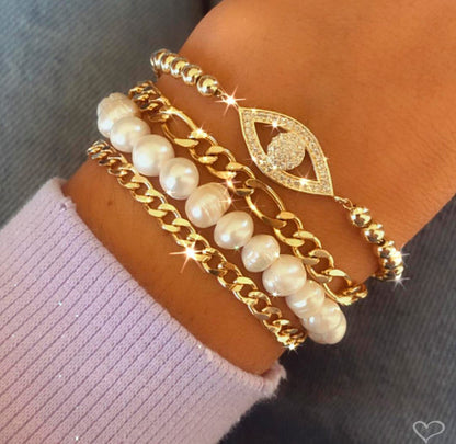 Pulseira Folheada a Ouro 18k Elos Groumet Lili