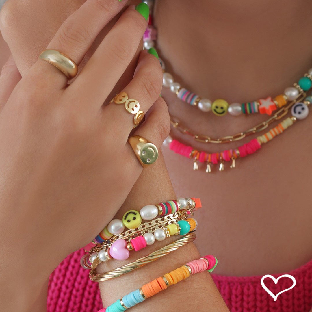 Pulseira Folheada a Ouro 18k Duas Voltas Elos Vic