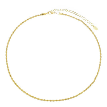 Colar Curto Paula Cordão Baiano Folheado a Ouro 18k
