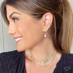 Colar Curto Paula Cordão Baiano Folheado a Ouro 18k