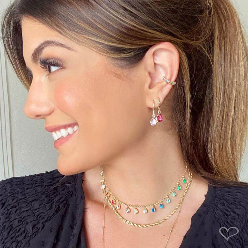 Colar Curto Paula Cordão Baiano Folheado a Ouro 18k