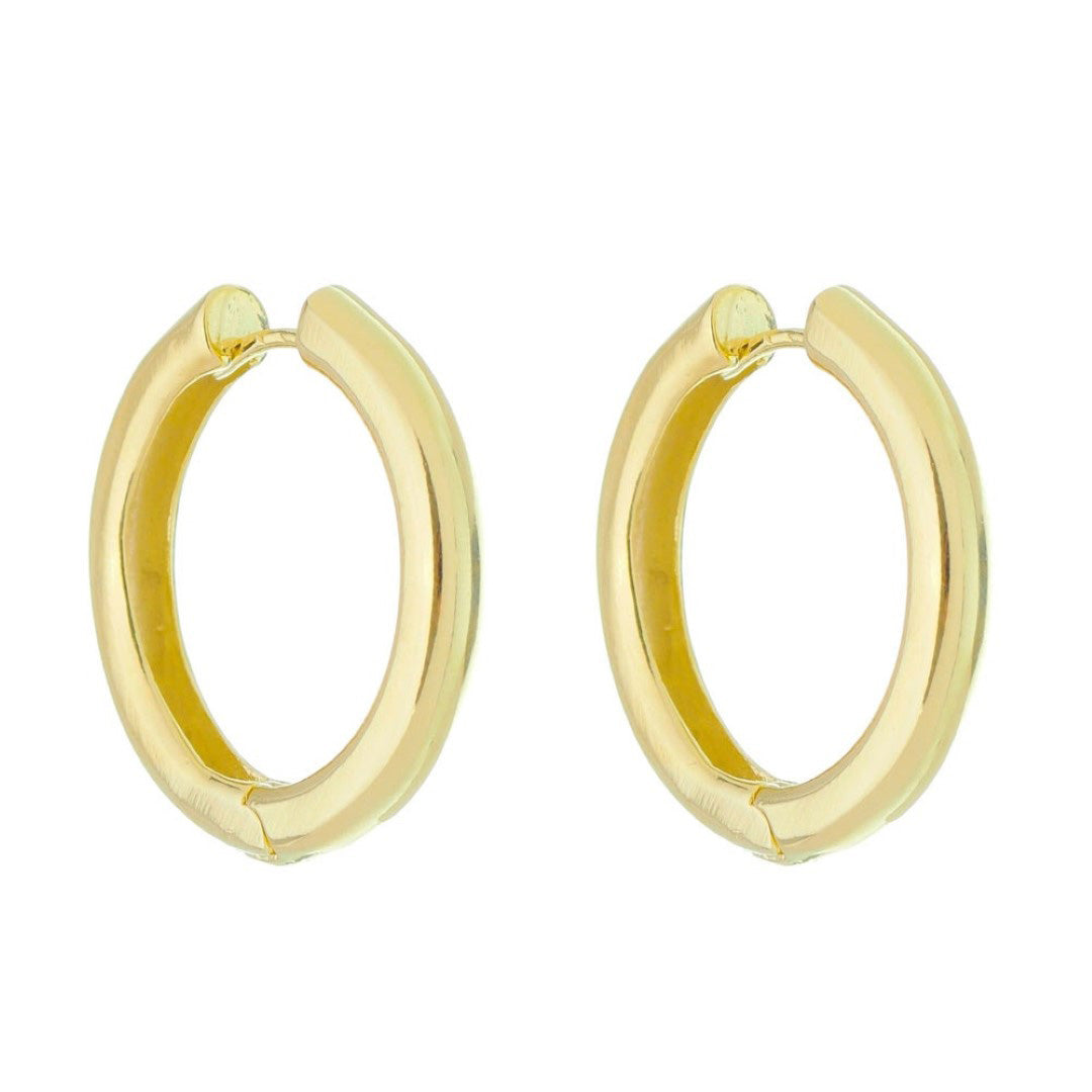 Brinco de Argola Yanca Folheado a Ouro 18k