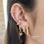 Brinco de Argola Yanca Folheado a Ouro 18k