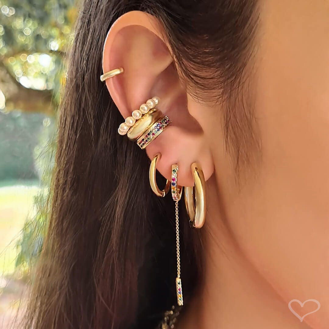 Brinco de Argola Yanca Folheado a Ouro 18k