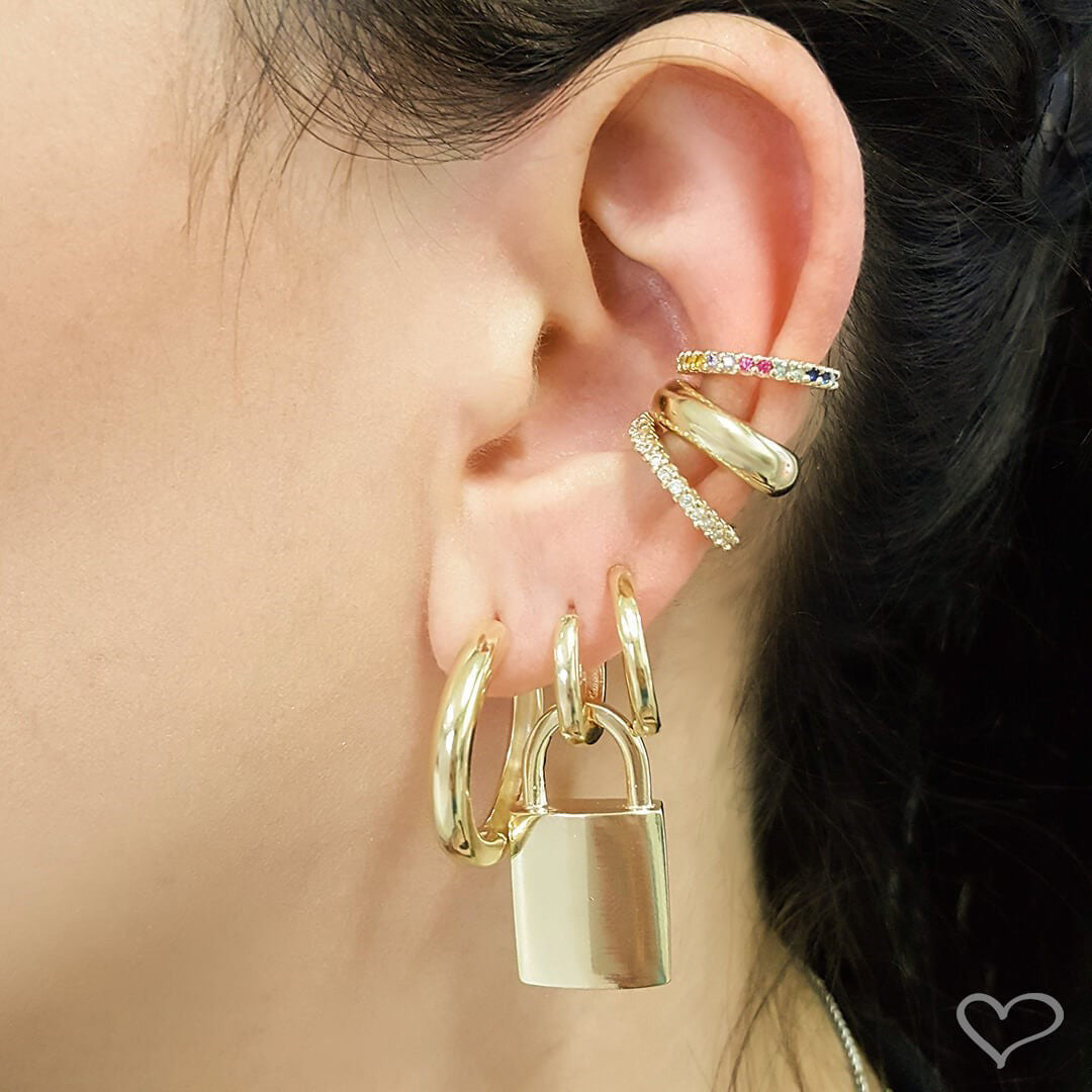 Brinco de Argola Yanca Folheado a Ouro 18k