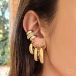 Brinco de Argola Tubo Lele M Folheado a Ouro 18 K