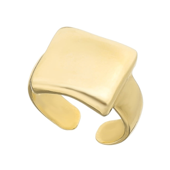 Anel de Dedinho Piuka Sarah Quadrado Folheado a Ouro 18k
