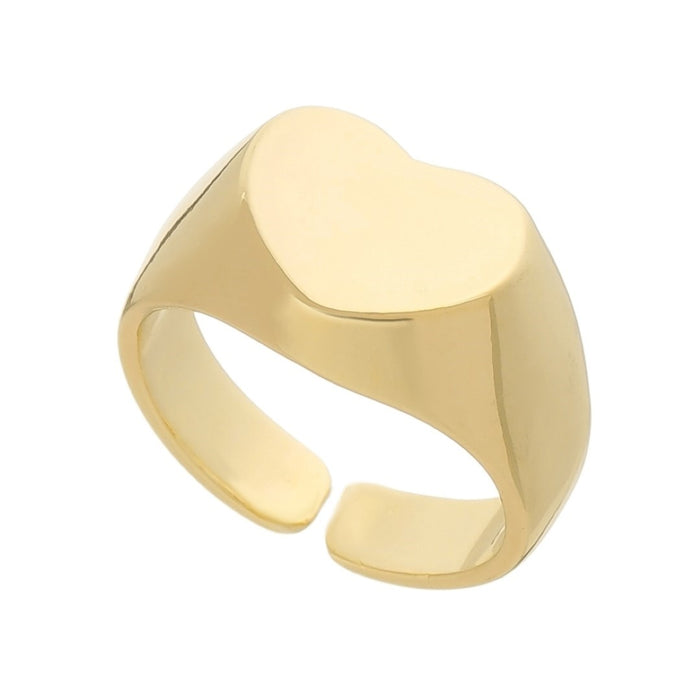 Anel de Dedinho Coração Folheado a Ouro 18k Ellen
