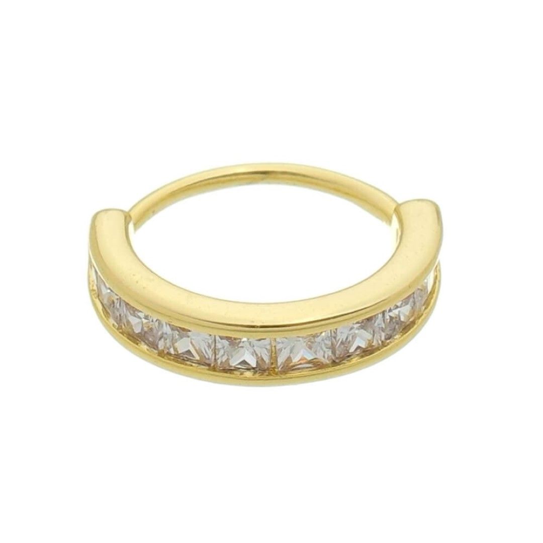 Piercing de Furo Piuka Argola P Kily Zircônia Dourado