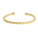 Bracelete Feminino Folheado a Ouro 18k Tubo Torcido Lih